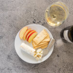 Chevre (Goat) Cheese, Gala Apples, and Pinot Grigio