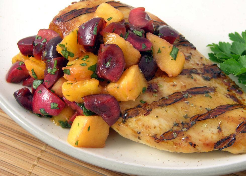 Grilled Chicken with Cherry & Nectarine Salsa