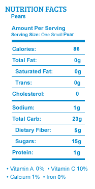barlett nutrition facts