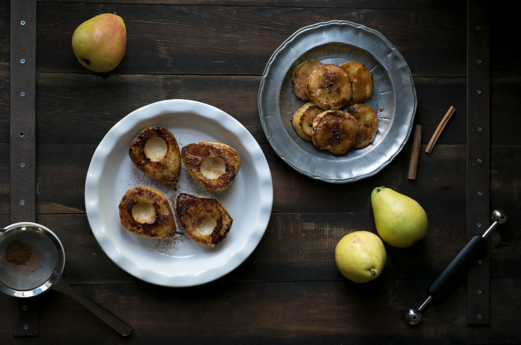 caramelizing pears