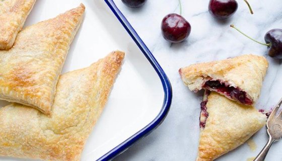 Cherry Turnovers With Puff Pastry Recipe + Video