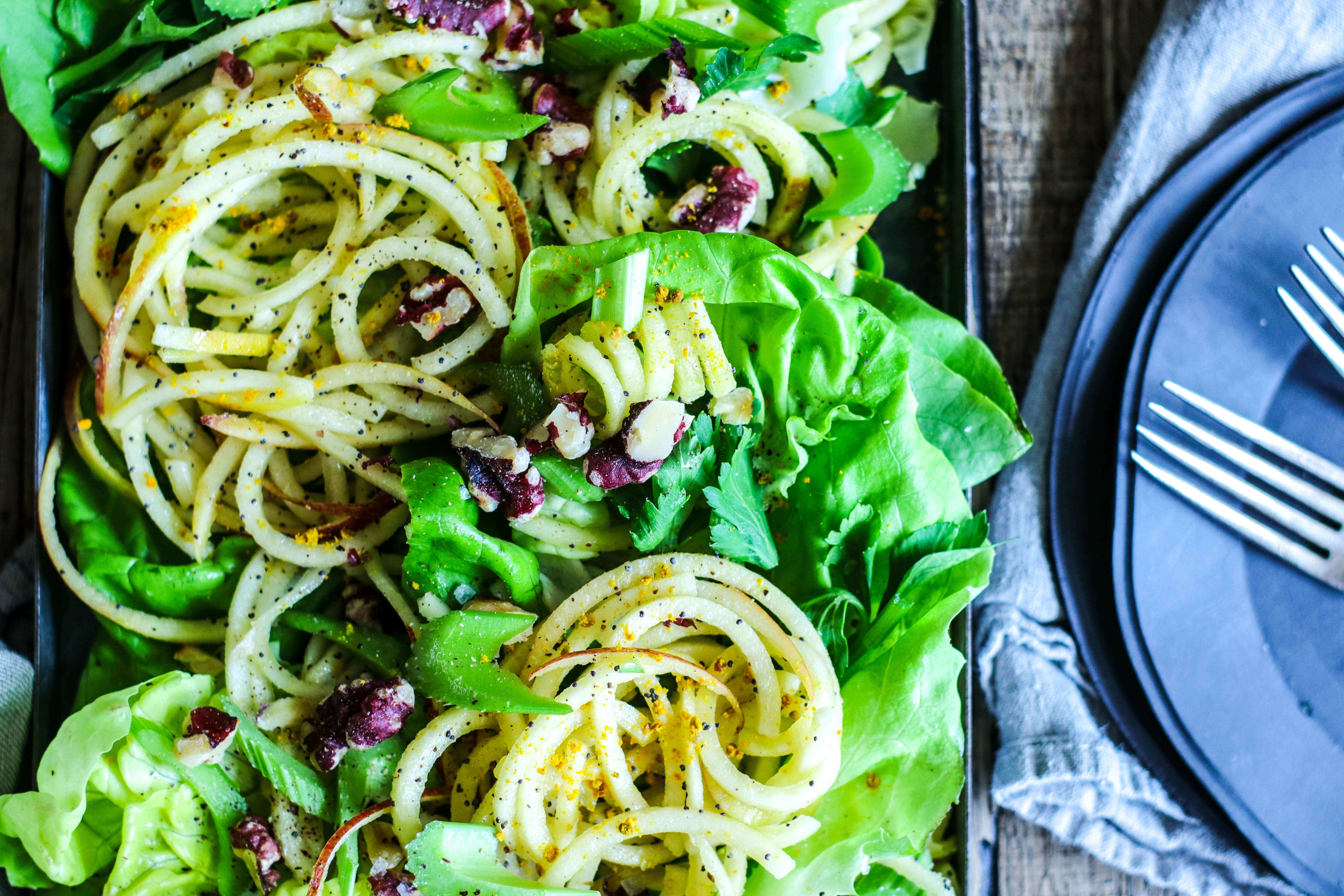 Spiralized Apple Salad