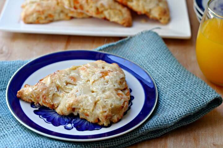 1074 1074 Apple Cheddar Scones with Honey Glaze