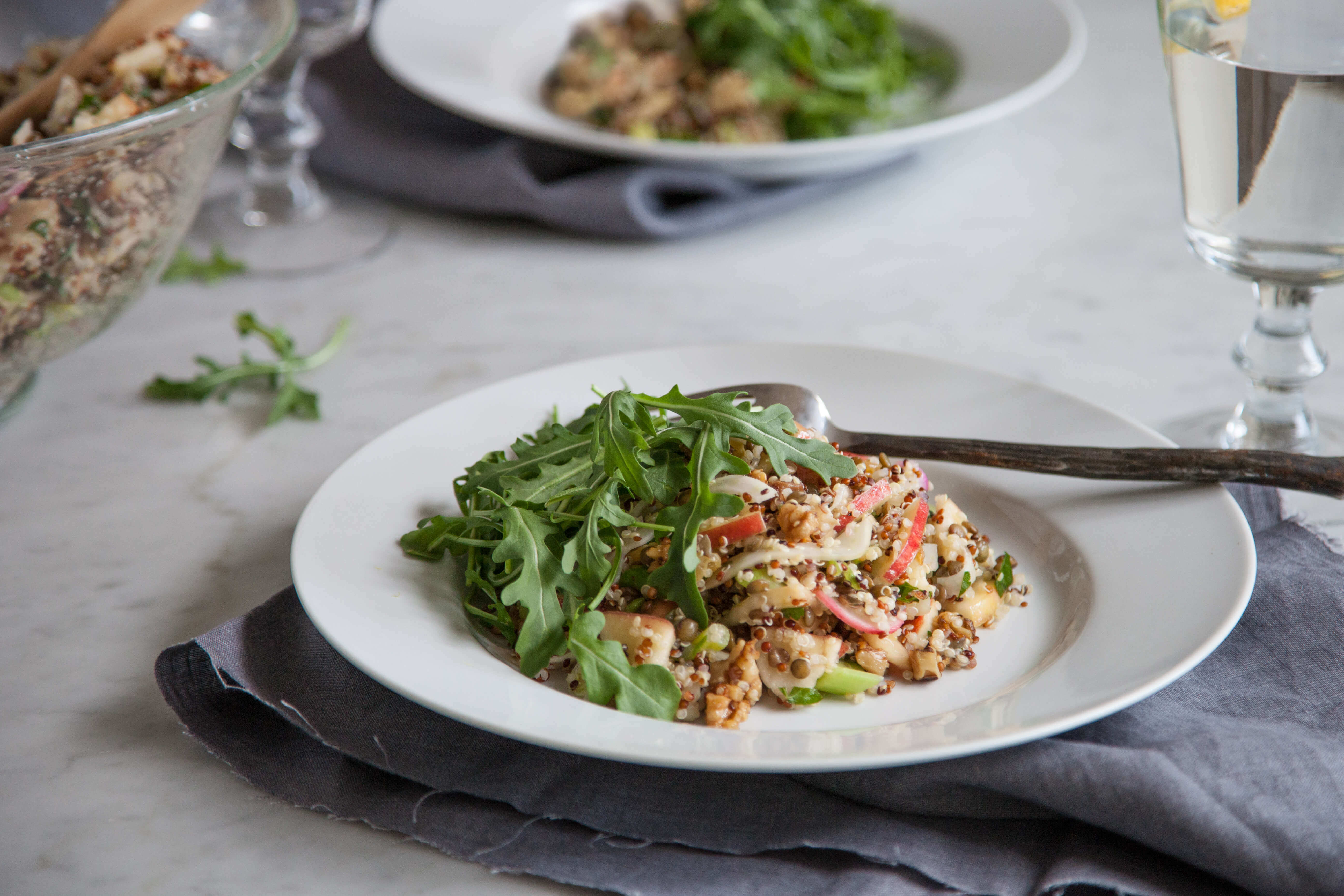 Apple Quinoa Lentil Salad