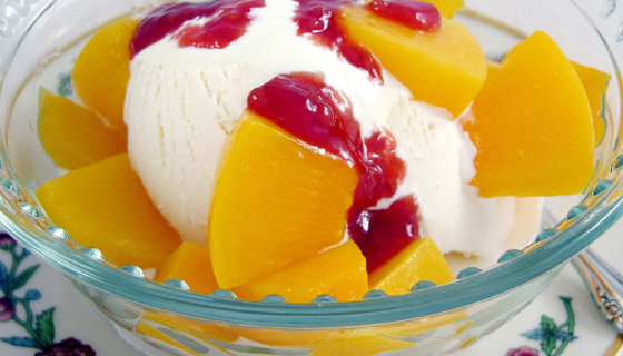 Peach & Berry Ice Cream