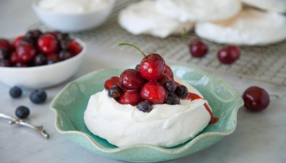 Cherry Berry Meringues