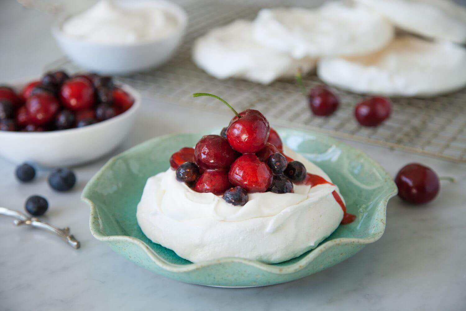 Cherry Berry Meringues