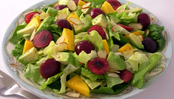 Cherry, Mango & Avocado Green Salad