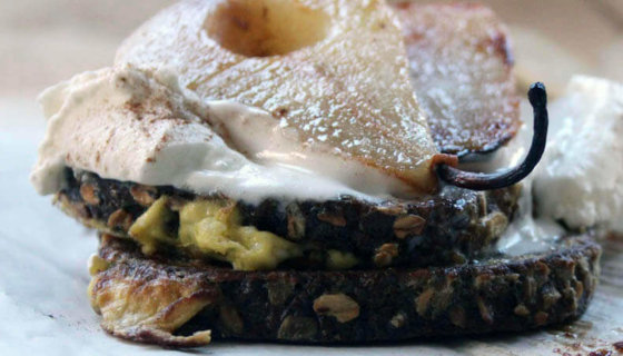 Rustic Roasted Pear French Toast