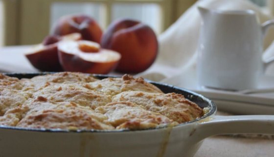 Skillet Peach Cobbler