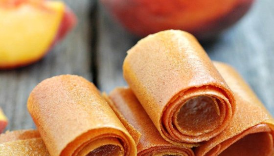 Homemade Peach Fruit Leather