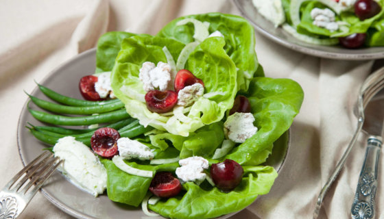 Butter Lettuce and Sweet Cherry Salad
