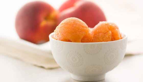 Easy Homemade Peach Sorbet
