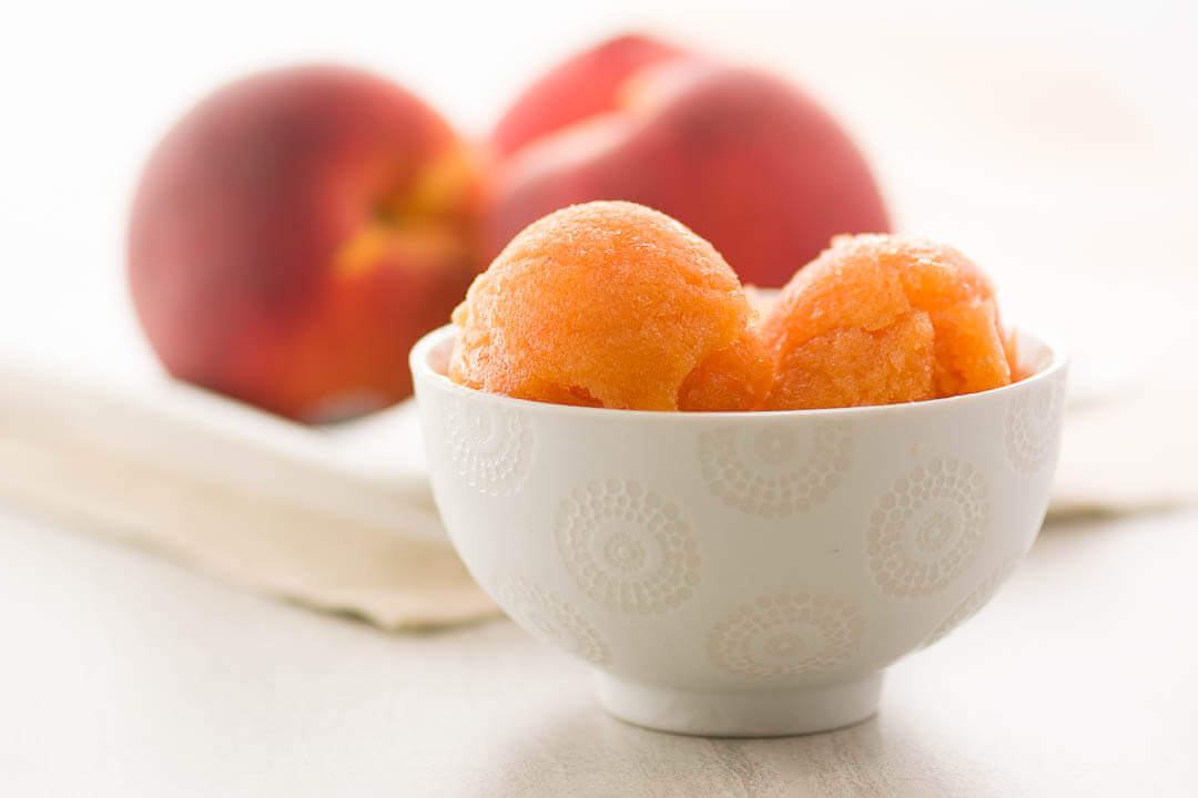 Easy Homemade Peach Sorbet