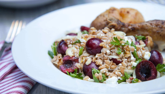 Sweet Cherry & Farro Salad