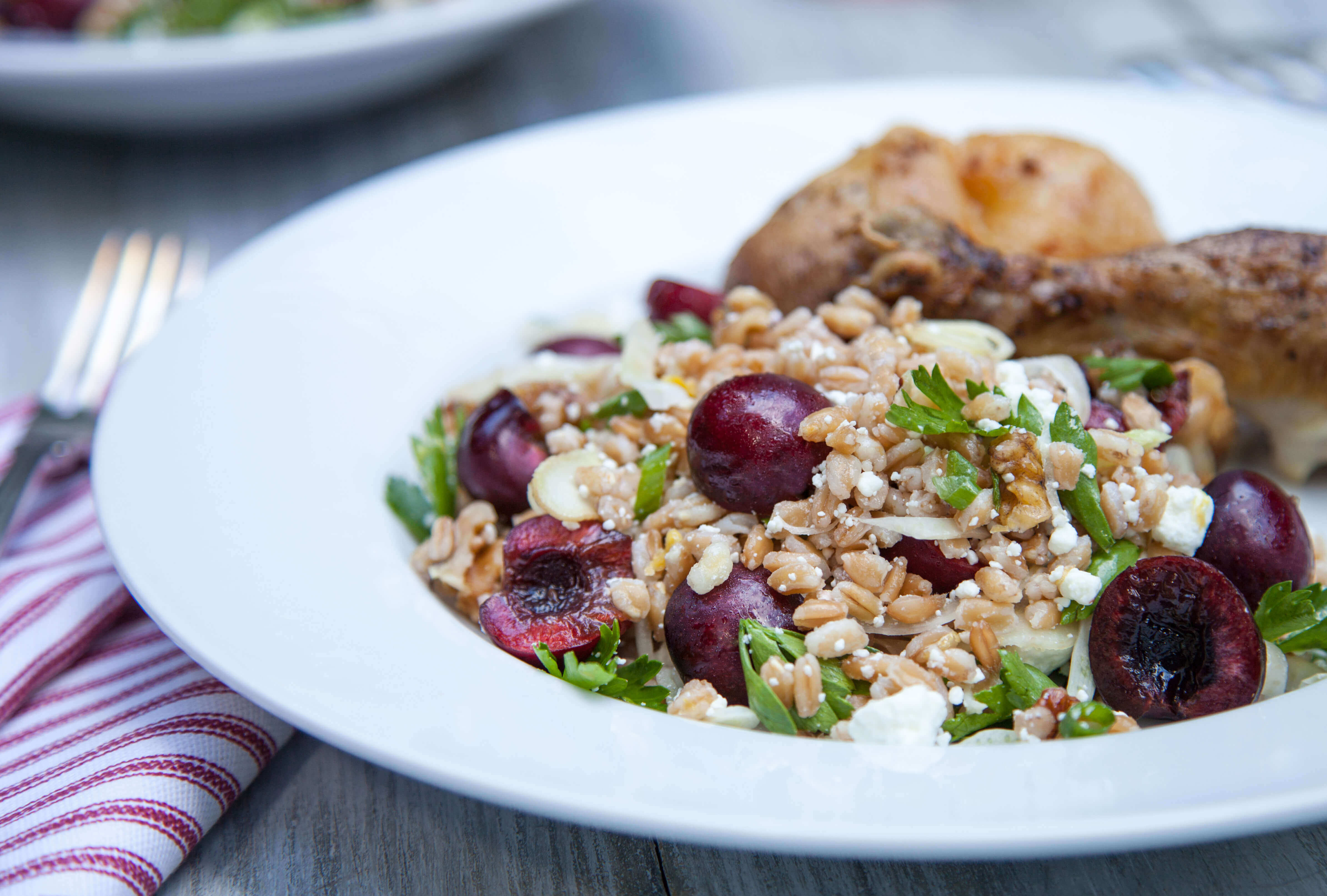 Sweet Cherry & Farro Salad