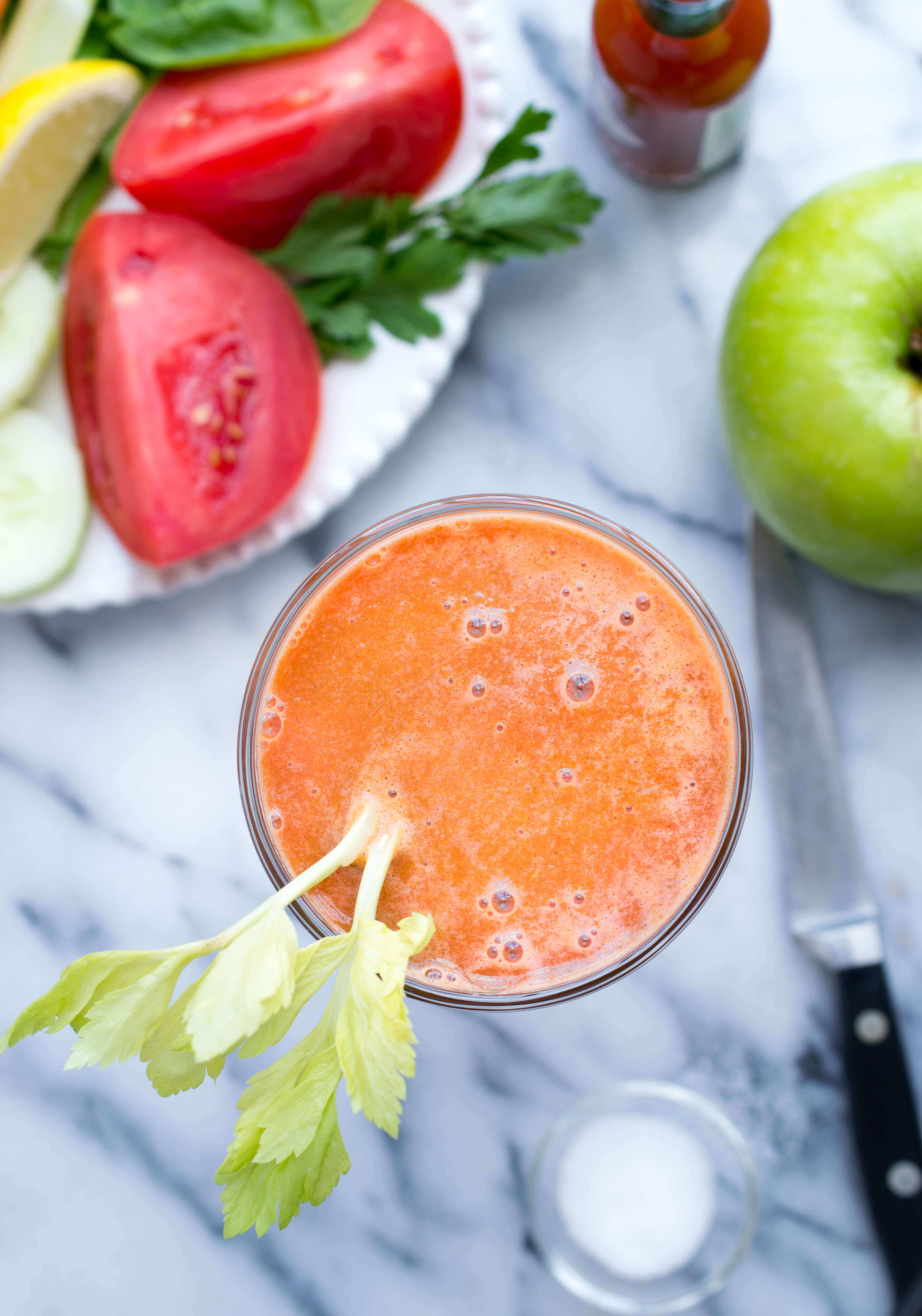 Tomato Vegetable Juice with Sweet Apples