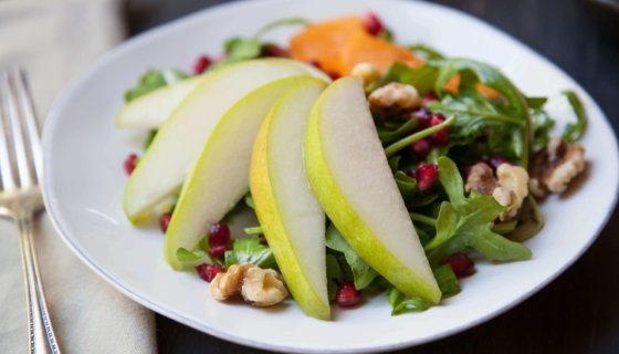 Pear, Persimmon & Pomegranate Salad