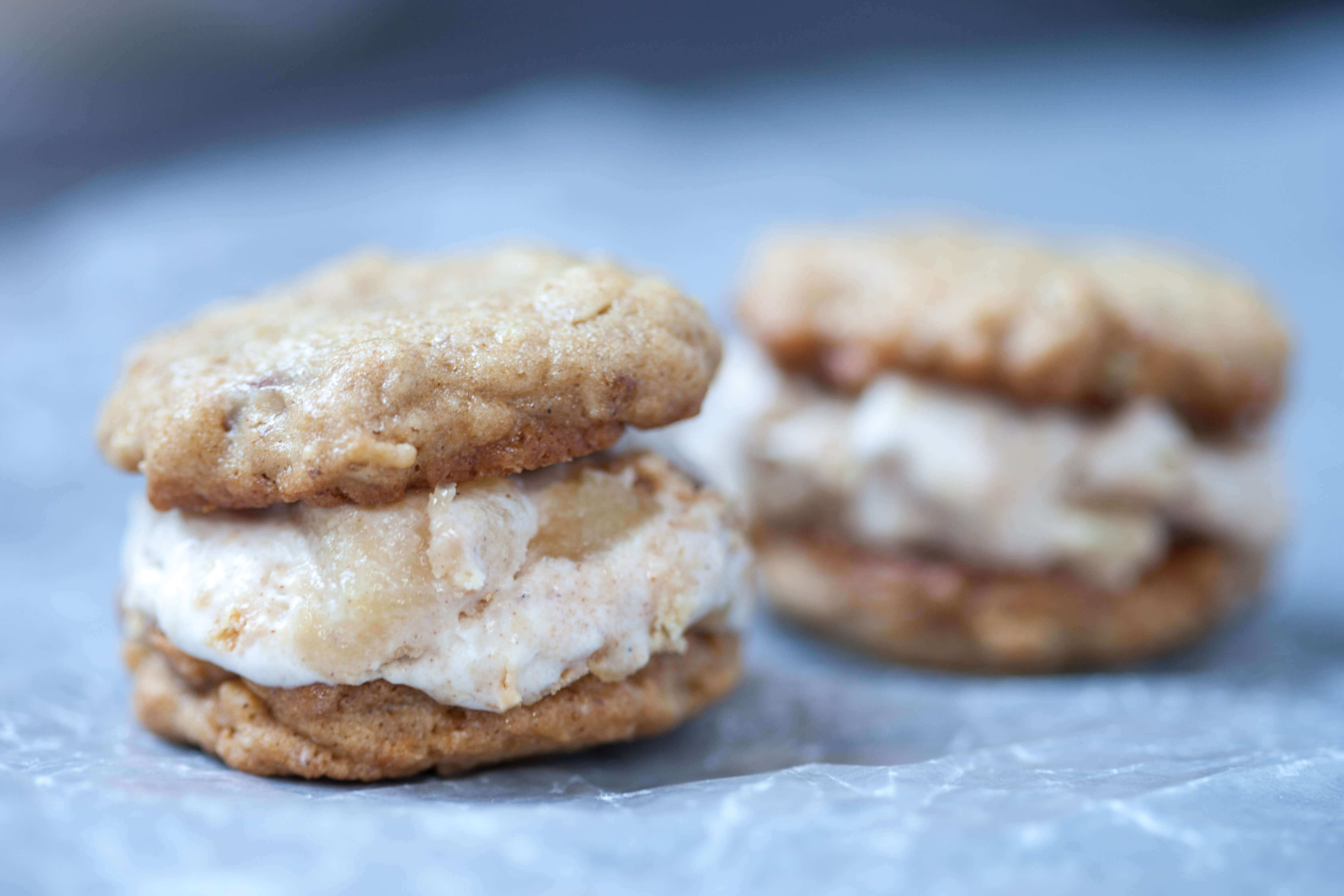 Mini Apple Pie Ice Cream Sandwiches