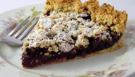 Cherry & Almond Crumb Tart