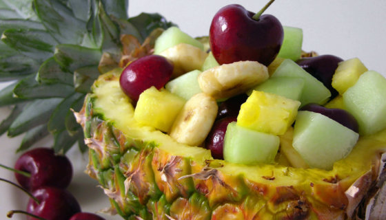 Cherry & Pineapple Fruit Salad