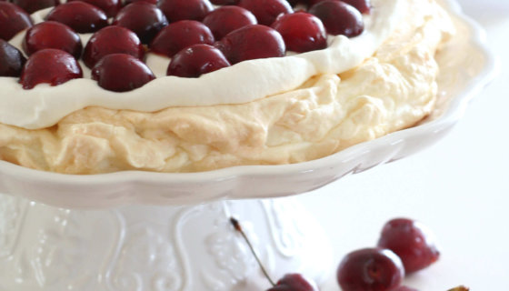 Gluten Free Fresh Cherry Pavlova