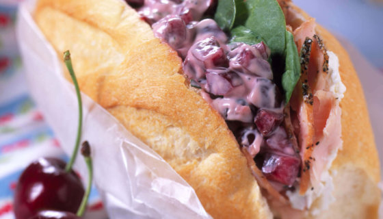 Cherry, Turkey & Goat Cheese Sandwich