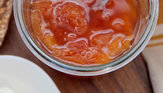 Simple Peach and Ginger Jam