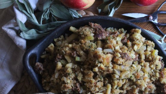 Apple, Sage and Sausage Stuffing