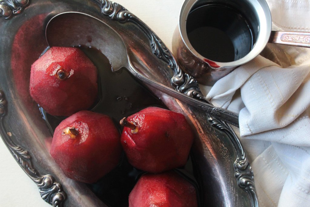 2834 2 Poached Mulled Wine Pears by Coryanne Ettiene