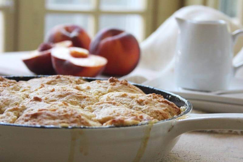 3054 skillet peach cobbler