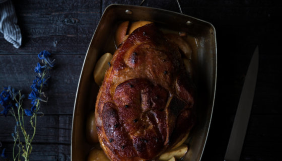 Easter Ham with Apple Glaze