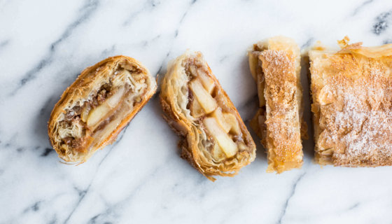 Phyllo Dough Apple Strudel