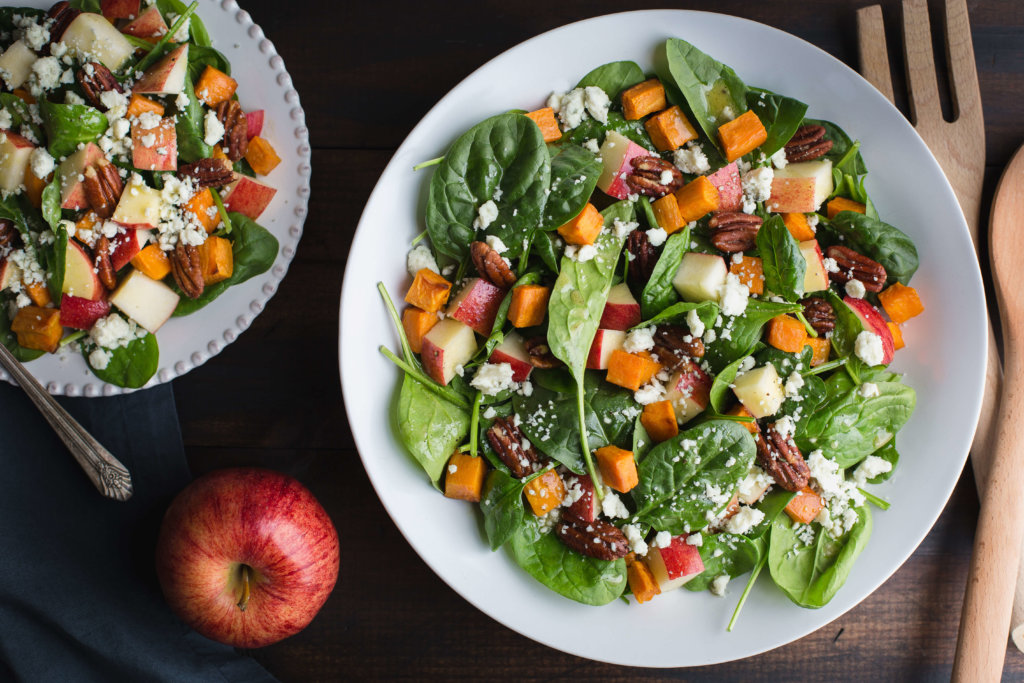 5346 Spinach Salad with Roasted Sweet Potatoes and Apple 2