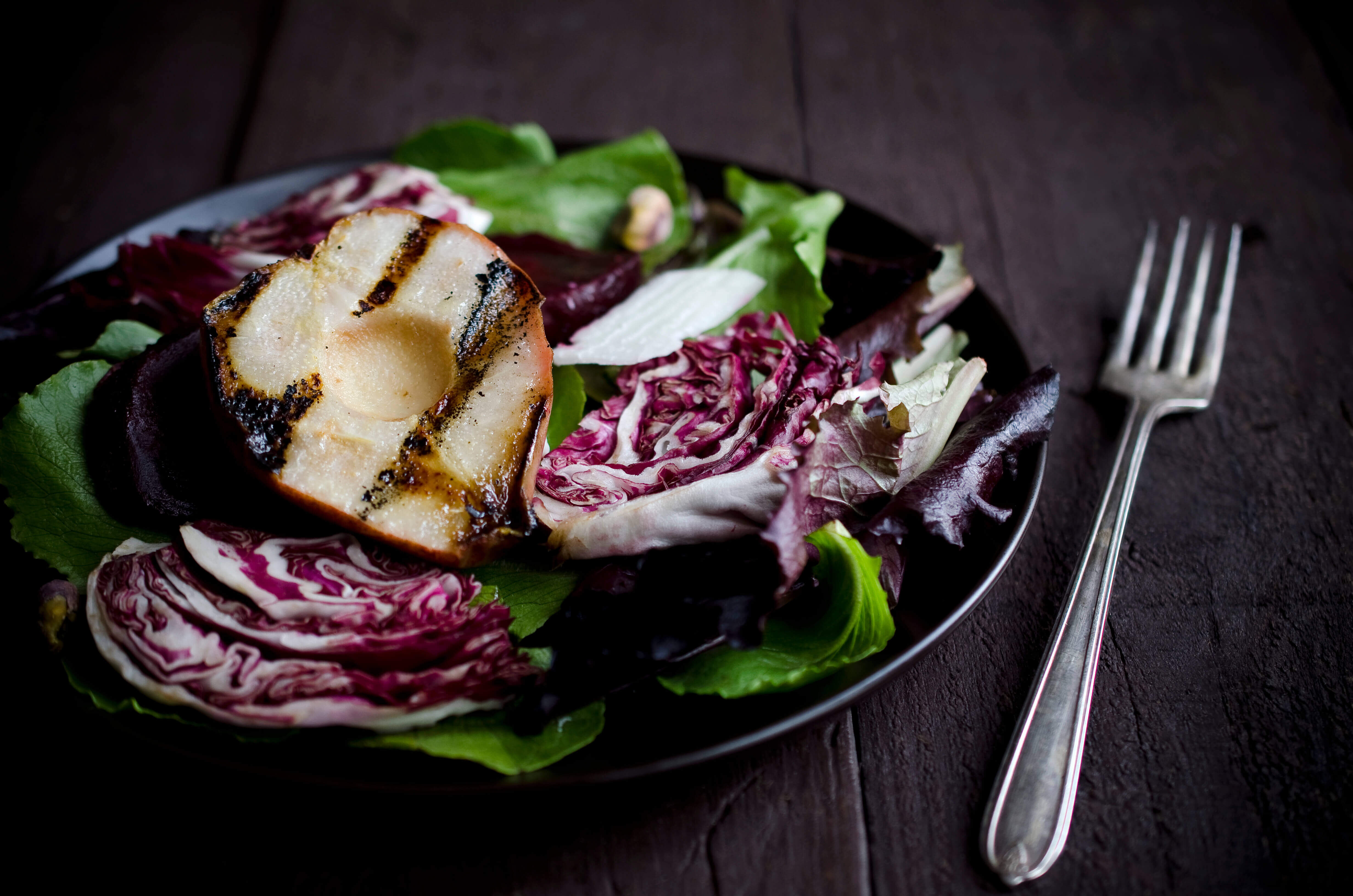 Grilled Pear and Radicchio Salad