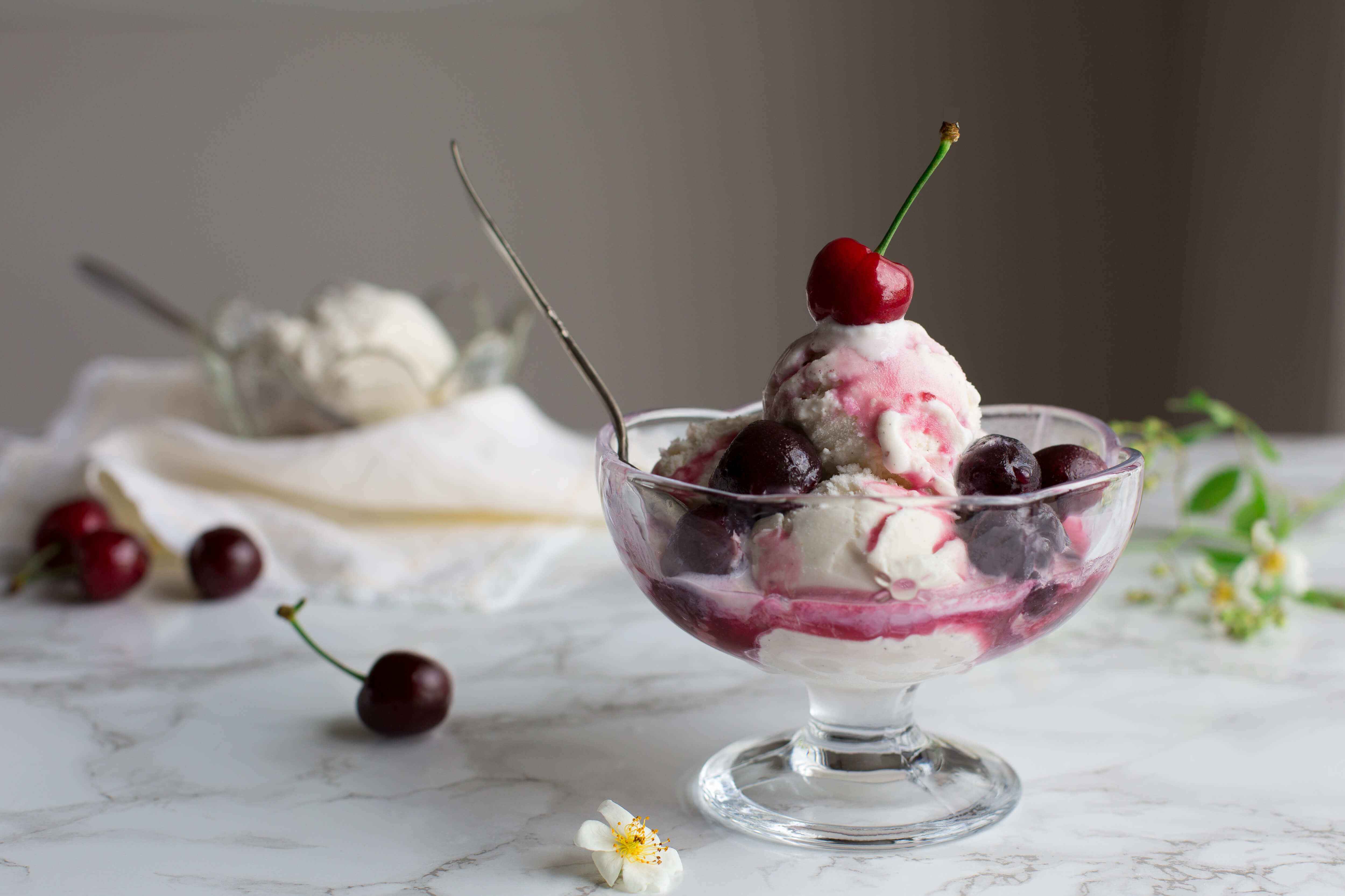 Cherries Jubilee Dessert