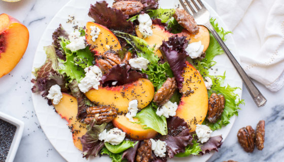 Peach and Goat Cheese Salad