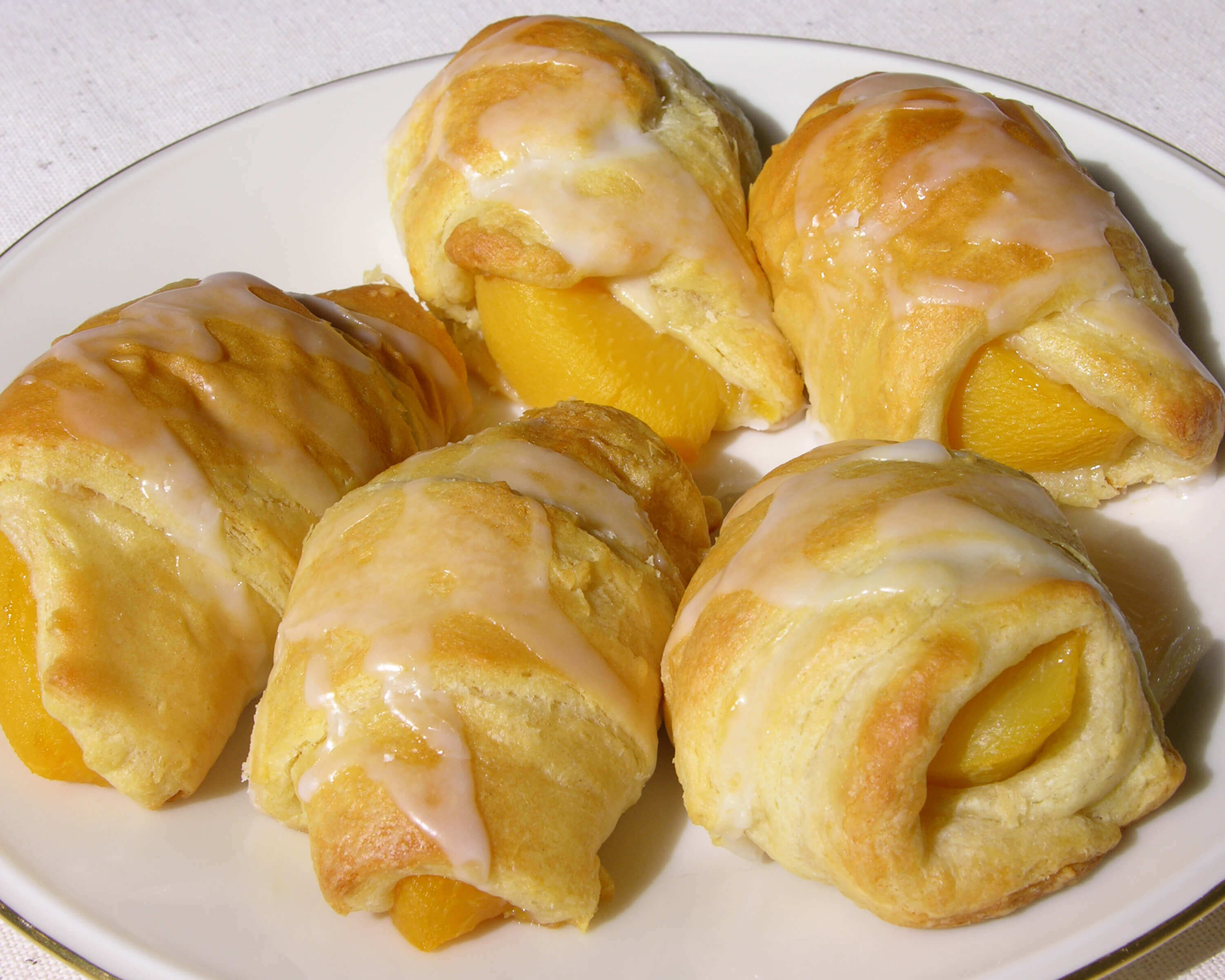 Peach Turnovers with Crescent Rolls