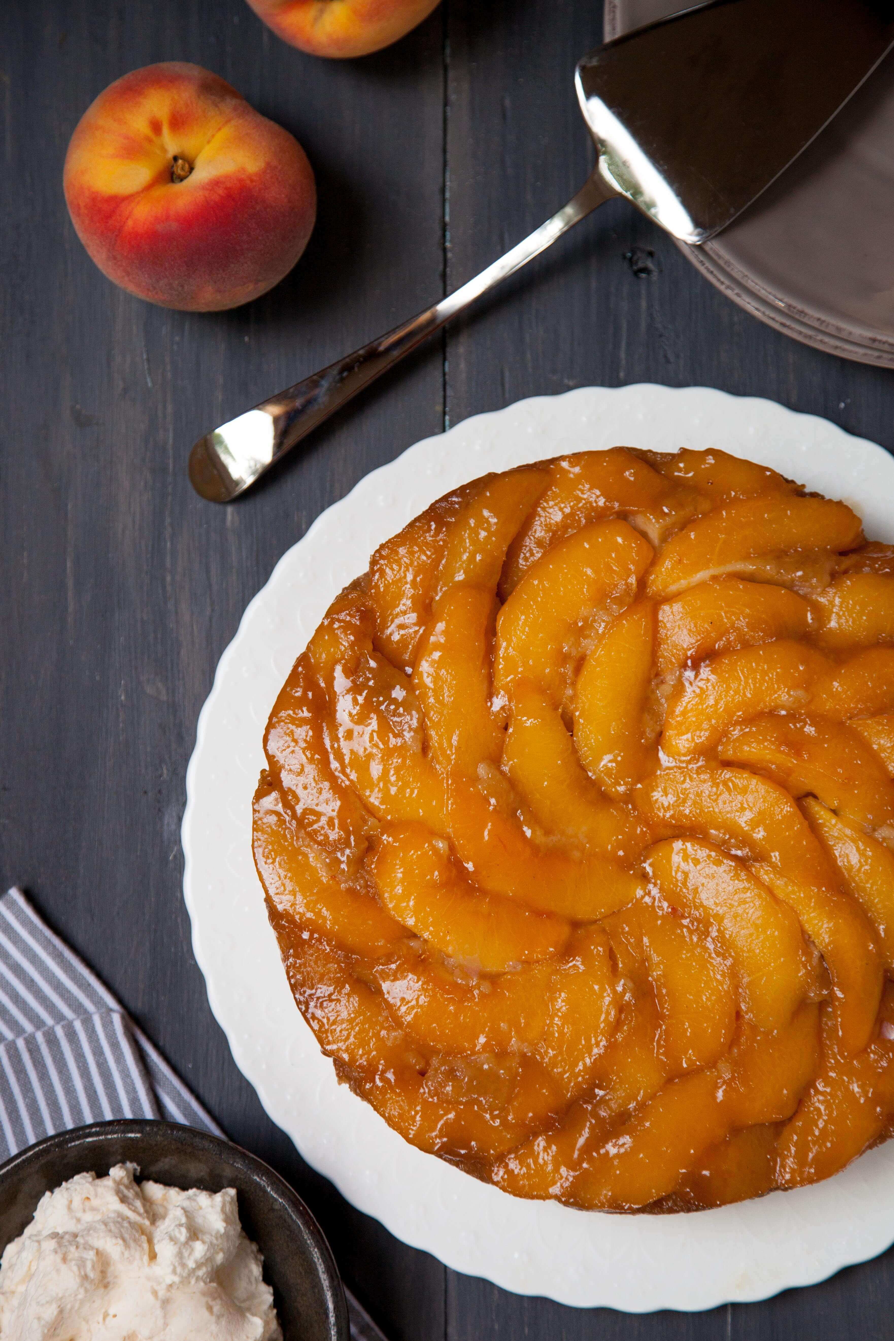 Fresh Peach Cake with Peachy Cream Whipped Topping