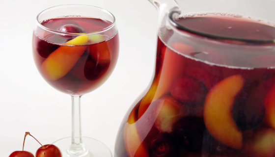 Summer Sangria with Rainier Cherries & Peaches