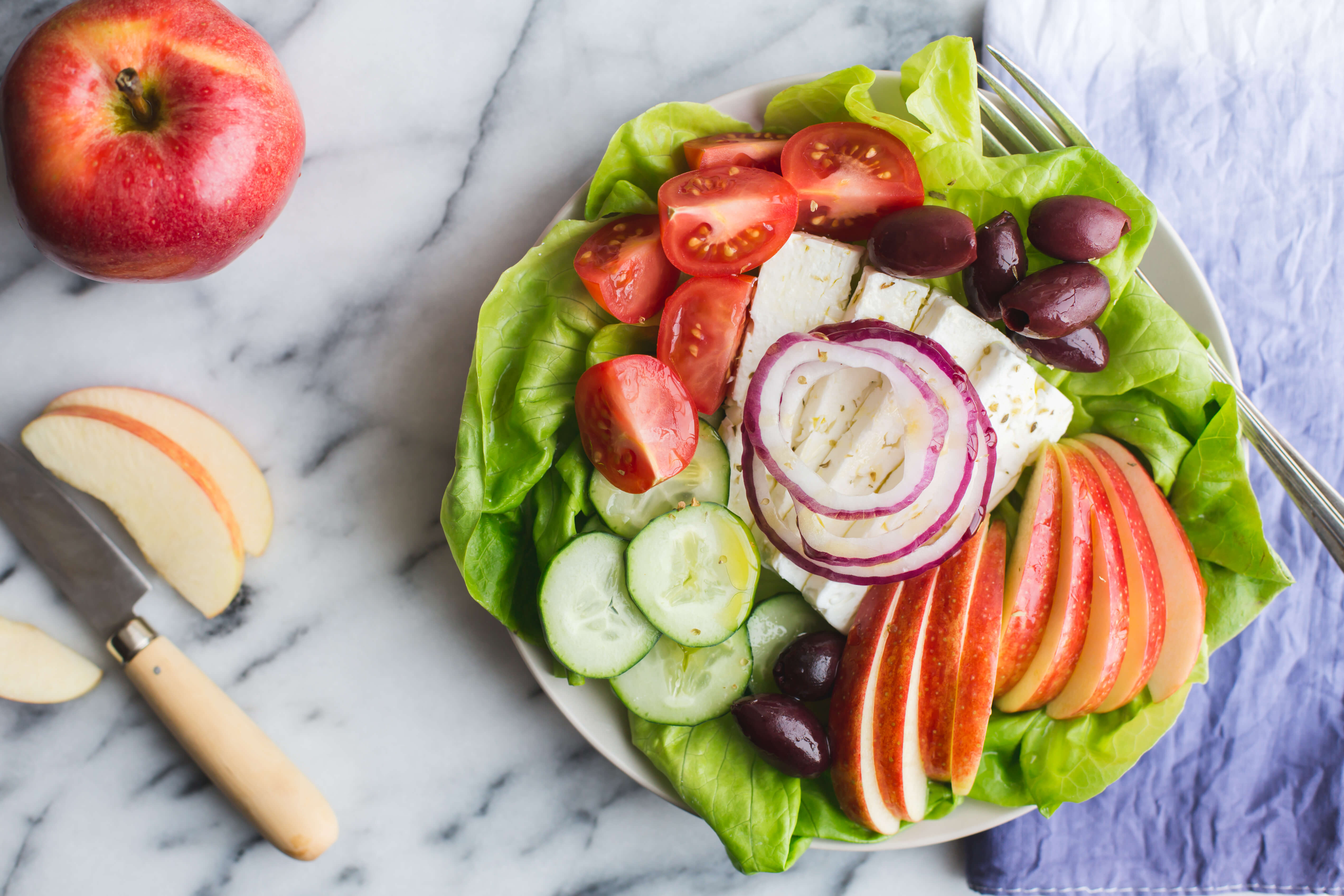 Greek Salad with Apples