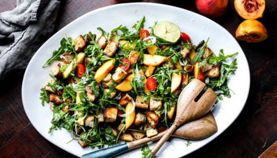 Peach & Arugula Salad