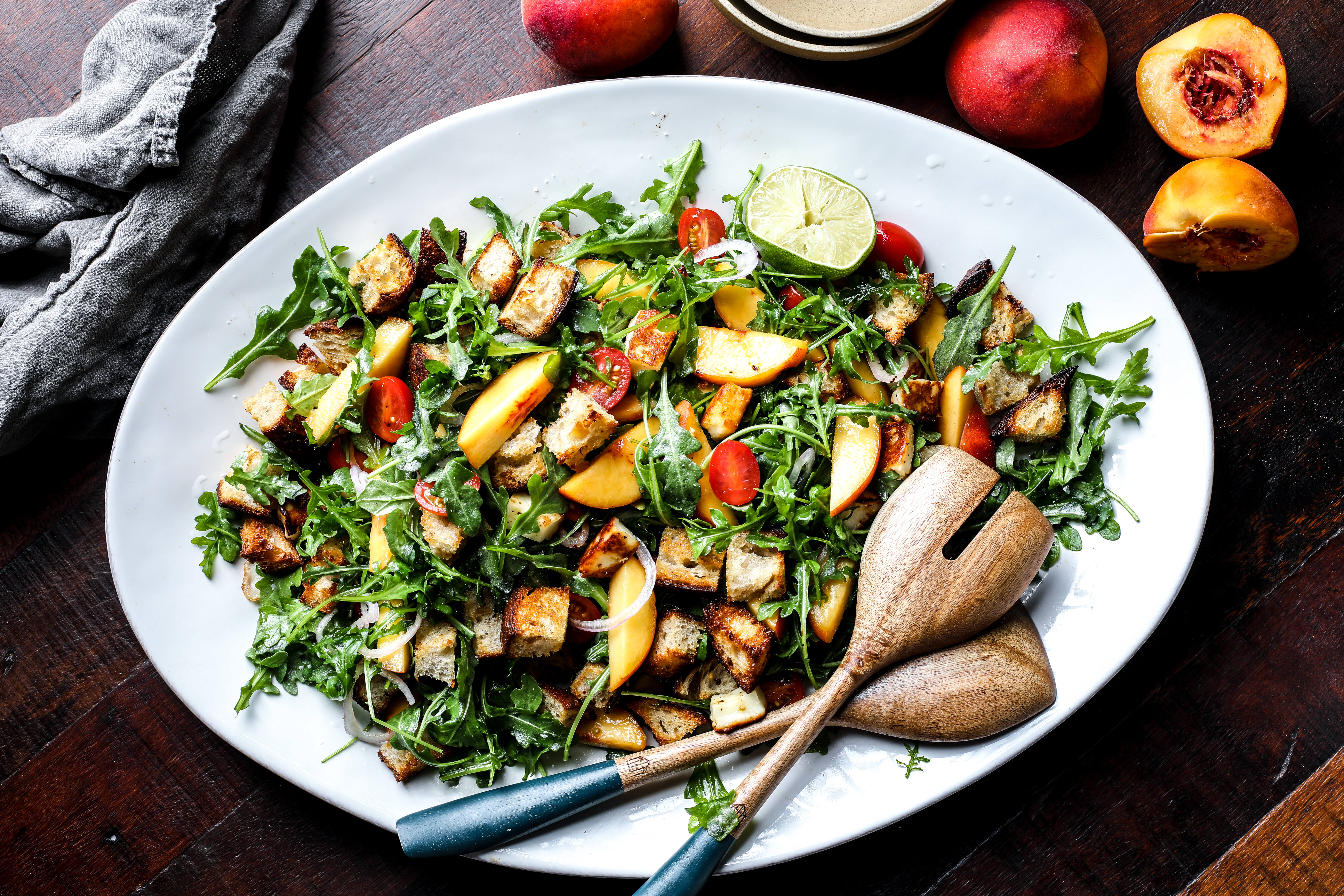 Peach & Arugula Salad