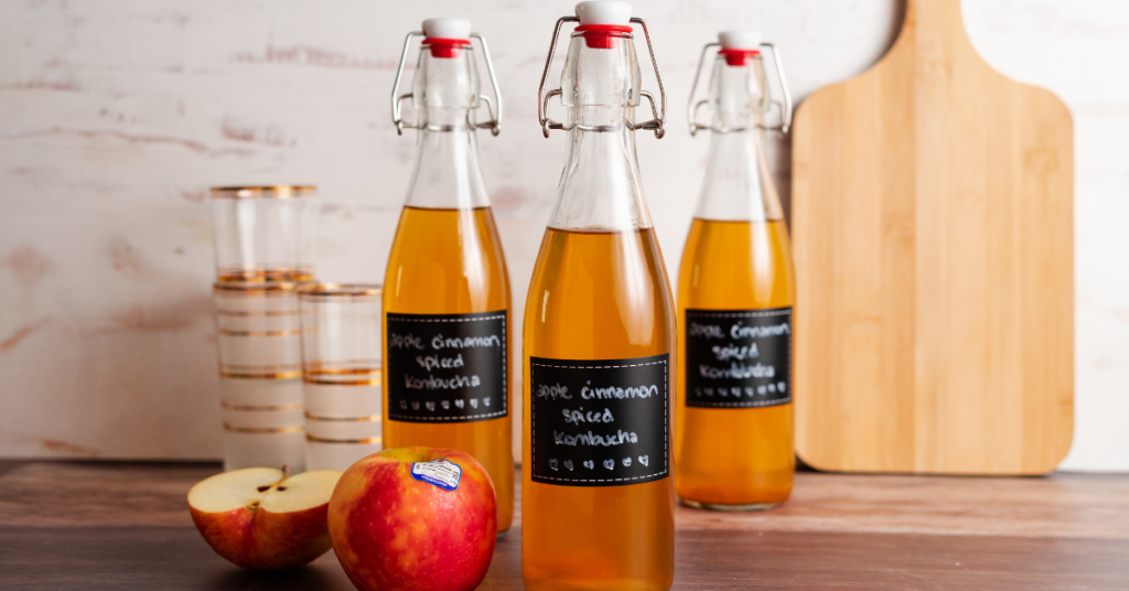 apple cinnamon spiced kombucha