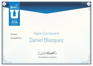 Daniel Blazquez Apple Courseware