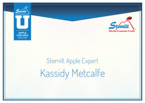 Kassidy Metcalfe Stemilt Apple Expert