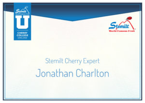 Jonathan Charlton Stemilt Cherry Expert