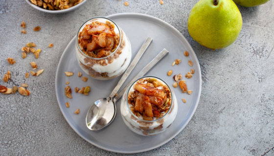 Spiced Pear Yogurt Parfaits