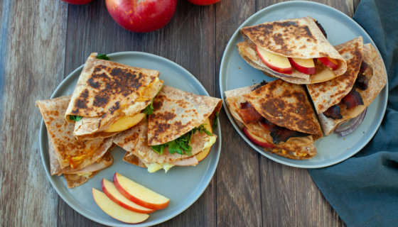 Apple Folded Quesadillas Two Ways