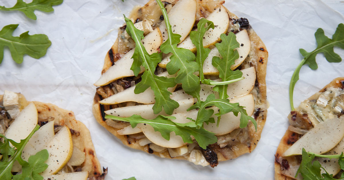 Pear, Bavarian Blue Cheese, Radicchio & Fennel Pizzettes